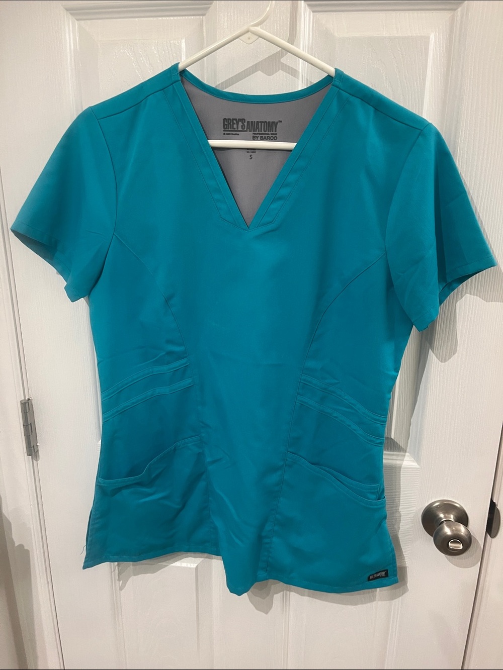 Grey's Anatomy Teal V-Neck Medical Scrub Top